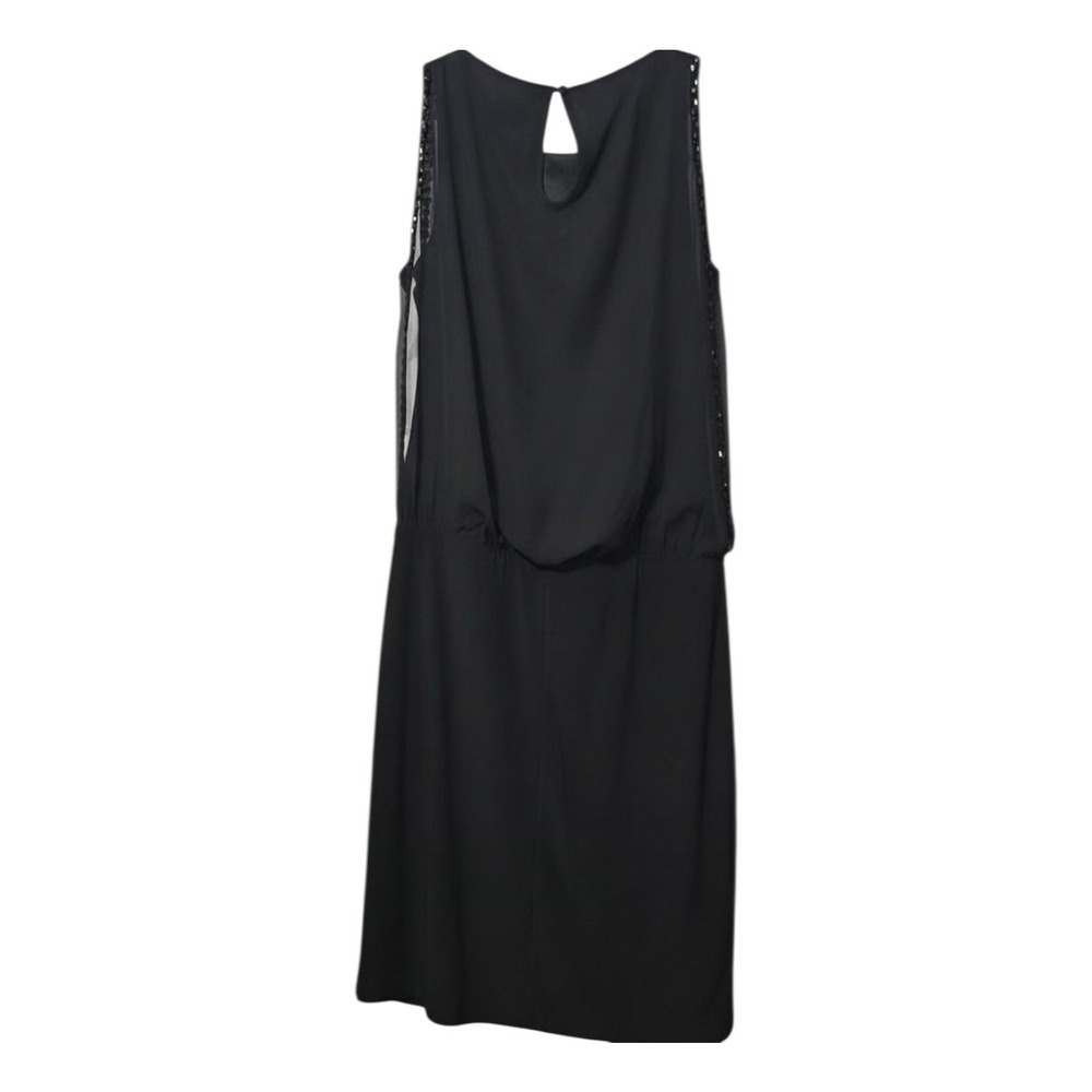 Vintage Scarlett Women Black Sequin Trim Blouson Sleeveless  Dress Size 14